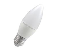 Crompton Lamps LED Candle 5W ES-E27 Dimmable (40W Equivalent) 2700K Warm White Opal 470lm ES Screw E27 Frosted Light Bulb