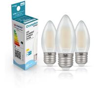Crompton Lamps Led Candle 6.5W E27 Dimmable Filament (3 Pack) Pearl Warm White (3 Pack)