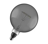 Crompton Lamps LED Decorative E27 Screw Bulb, 200mm Globe Screw Filament Bulb, 4.5W 1800K Extra Warm White 130lm 15W Eqv, Smoke Grey Vintage Lamp, Hanging Lights, Pendant Light, Extra Large Bulbs