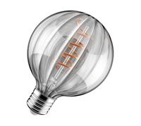 Crompton Lamps LED Decorative E27 Screw Bulb, 95mm x 140mm G95 Globe Spiral Filament Bulb, 3.5W 1800K Extra Warm White 250lm 25W Eqv, Clear Lightbulb, Hanging Lights, Pendant Light, Vintage Lamp