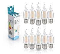 Crompton Lamps LED Filament Candle Light Bulb ES-E27 | 4.2W = 40W Incandescent | Warm White 2700K | Energy Efficient | | Long Life 15,000H | Clear Glass | Non-Dimmable