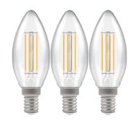 Crompton Lamps LED Filament Candle Light Bulb SES-E14 | 4.2W = 40W Incandescent | Cool White 4000K | Energy Efficient | | Long Life 15,000H | Clear Glass | Non-Dimmable