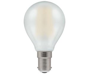 Crompton Lamps - LED Filament Round Dimmable 5W SBC-B15d Pearl Filament (40W Equivalent) 2700K Warm White 470lm - 1 bulb