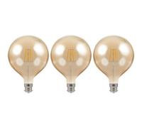 Crompton Lamps Led G125 Globe 7.5W B22 Dimmable Filament Extra Warm White Antique Bronze (60W Eqv) (3 Pack)