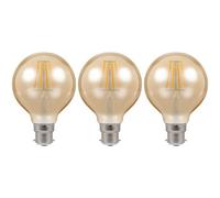 Crompton Lamps Led G80 Globe 5W B22 Dimmable Filament Extra Warm White Antique Bronze (35W Eqv) (3 Pack)