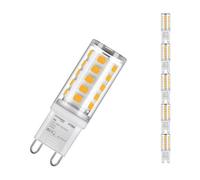 Crompton Lamps LED G9 Capsule Bulbs 3W | 5 Pack | 28W Halogen Replacement | Warm White 2700K | Energy-Saving LED Light Bulbs | Clear G9 Bulbs for Ceiling, Cabinet & Accent Lighting