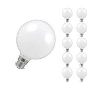 Crompton Lamps LED G95 Globe 7W BC-B22d Bayonet | 10-Pack Multi Pack | Large Bayonet Light Bulbs 95mm | 60W Warm White Equivalent | Dimmable Light Bulb | Energy-Saving Bulbs for Ceiling Lights