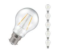 Crompton Lamps Led Gls 4.2W B22 Filament (5 Pack) Warm White Clear (40W Eqv)
