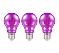 Crompton Lamps Led Gls 4.5W E27 Harlequin Ip65 Purple Translucent (3 Pack)