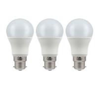 Crompton Lamps Led Gls 8.5W B22 Warm White Opal (60W Eqv) (3 Pack)