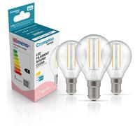 Crompton Lamps Led Golfball 2.2W B15 Filament (3 Pack) Cool White Clear (25W Eqv) (3 Pack)