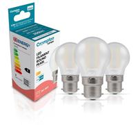 Crompton Lamps Led Golfball 2.2W B22 Dimmable Filament (3 Pack) Pearl Warm White (25W Eqv) (3 Pack)