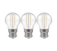 Crompton Lamps Led Golfball 2.2W B22 Filament (3 Pack) Cool White Clear (25W Eqv) (3 Pack)