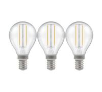 Crompton Lamps Led Golfball 2.2W E14 Filament (3 Pack) Cool White Clear (25W Eqv) (3 Pack)