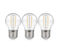 Crompton Lamps Led Golfball 2.2W E27 Filament (3 Pack) Cool White Clear (25W Eqv) (3 Pack)