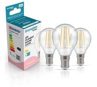 Crompton Lamps Led Golfball 4.2W B15 Filament (3 Pack) Warm White Clear (40W Eqv) (3 Pack)