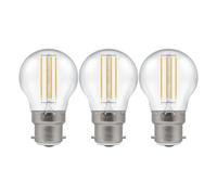 Crompton Lamps Led Golfball 4.2W B22 Filament (3 Pack) Cool White Clear (40W Eqv) (3 Pack)