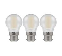 Crompton Lamps Led Golfball 4.2W B22 Filament (3 Pack) Pearl Warm White (40W Eqv) (3 Pack)