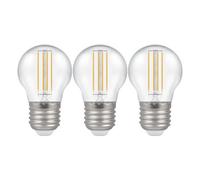 Crompton Lamps Led Golfball 4.2W E27 Filament (3 Pack) Warm White Clear (40W Eqv) (3 Pack)