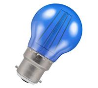 Crompton Lamps LED Golfball 4W BC-B22d Harlequin (25W Equivalent) Blue Translucent 65lm BC Bayonet B22 Outdoor Filament Light Bulb