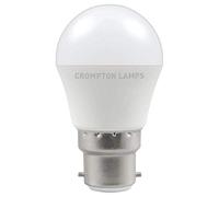 Crompton Lamps LED Golfball 5.5W B22 Warm White Opal (40W Equivalent)