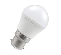 Crompton Lamps LED Golfball 5.5W BC-B22d (40W Equivalent) 6500K Daylight Opal 470lm BC Bayonet B22 Round Frosted Light Bulb