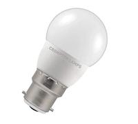 Crompton Lamps LED Golfball 5.5W BC-B22d Dimmable (40W Equivalent) 4000K Cool White Opal 470lm BC Bayonet B22 Round Frosted Light Bulb