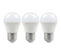 Crompton Lamps LED Golfball 5W ES-E27 Dimmable (10 Pack) (40W Equivalent) 4000K Cool White Opal 470lm ES Screw E27 Round Frosted Multipack Light Bulbs