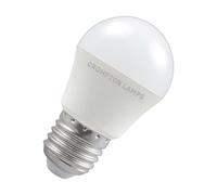 Crompton Lamps LED Golfball 5W ES-E27 Dimmable (40W Equivalent) 6500K Daylight Opal 470lm ES Screw E27 Round Frosted Light Bulb