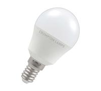 Crompton Lamps LED Golfball 5W SES-E14 Dimmable (40W Equivalent) 6500K Daylight Opal 470lm SES Small Screw E14 Round Frosted Light Bulb