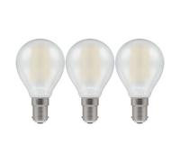 Crompton Lamps Led Golfball 6.5W B15 Filament (3 Pack) Pearl Warm White (60W Eqv) (3 Pack)