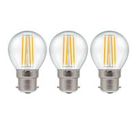 Crompton Lamps Led Golfball 6.5W B22 Filament Warm White Clear (60W Eqv) (3 Pack)