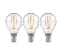 Crompton Lamps Led Golfball 6.5W E14 Filament (3 Pack) Cool White Clear (60W Eqv) (3 Pack)