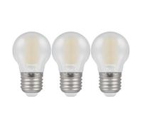 Crompton Lamps Led Golfball 6.5W E27 Filament (3 Pack) Pearl Warm White (60W Eqv) (3 Pack)
