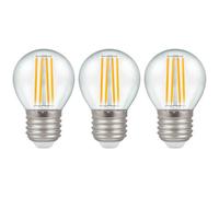 Crompton Lamps Led Golfball 6.5W E27 Filament Warm White Clear (60W Eqv) (3 Pack)