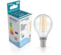Crompton Lamps LED Golfball 6.5W SES-E14 Filament (60W Equivalent) 2700K Warm White Clear 806lm SES Small Screw E14 Round Light Bulb