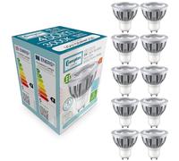 Crompton Lamps LED GU10 Spotlight 5W (10 Pack) (75W Equivalent) 3000K Warm White 45° 520lm Replacement Multipack Light Bulbs