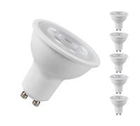 Crompton Lamps LED GU10 Spotlight Bulbs 4.5W | 5 Pack | Warm White 2700K | Energy Saving Light Bulbs for Ceiling Lights | 345 Lumens | Direct Halogen Bulbs Replacement | GU10 LED Bulbs