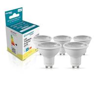 Crompton Lamps LED GU10 Spotlight Bulbs 5W | 5 Pack | Dimmable | Daylight 6500K | Energy Saving Light Bulbs for Ceiling Lights | 440 Lumens | Direct Replacement | GU10 LED Bulbs