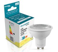 Crompton Lamps LED GU10 Spotlight 5W Thermal Plastic 2700K Warm White 38° Clear (50W Eqv)