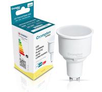 Crompton Lamps LED GU10 Spotlight 4.9W Dimmable Long Barrel 74mm (50W Equivalent) 2700K Warm White 100° Frosted 330lm Long-Barrel Long-Necked Replacement Bulb