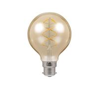 Crompton Lamps LED Bulb G80 Spiral Filament 6W Dimmable 2200K B22d Antique Bronze