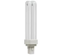 Crompton Lamps LED PLC 5W G24 Double Turn D-Type Direct to Mains (13W Equivalent) 4000K Cool White Opal 705lm Universal 2-pin Push Fit Light Bulb
