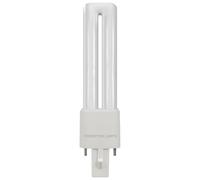 Crompton Lamps LED PLS 3W G23 Single Turn S-Type Direct to Mains (7W Equivalent) 4000K Cool White Opal 370lm 2-Pin Push Fit Light Bulb