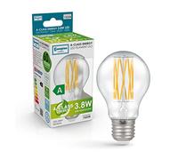 Crompton Lamps Ultra-Efficient LED Filament Light Bulb GLS 3.8W ES-E27 Screw A-Class Warm White Clear (60W Equivalent)