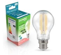 Crompton Lamps LED Ultra-Efficient GLS 7.2W BC-B22d A-Class (100W Equivalent) 3000K Warm White Clear 1521lm BC Bayonet B22 Energy Efficient Filament A-Rated Light Bulb