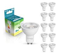 Crompton Lamps LED Ultra-Efficient GU10 Spotlight 1.9W A-Class (50W Equivalent) 4000K Cool White 36° 370lm Energy Efficient Filament A-Rated Light Bulb (10)