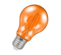 Crompton Lamps Orange LED GLS Light Bulb 4.5W E27 Harlequin | IP65 Outdoor Lights LED Bulbs | Energy-Saving Replacement for 25W Bulbs | 15,000 Hours Life | for Festoon Lights Outdoor