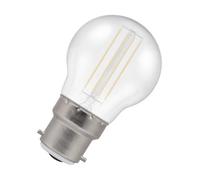 Crompton Lamps White Led Golfball 4.5W B22 Harlequin, Ip65 Outdoor Light Bulbs, 25W Eqv, 15,000-Hrs, For Festoons, 3-Pack