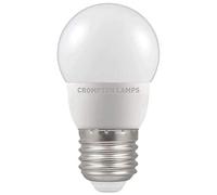 Crompton LED 45mm Round Thermal Plastic 5.5W E27 Very Warm White Opal Dimmable